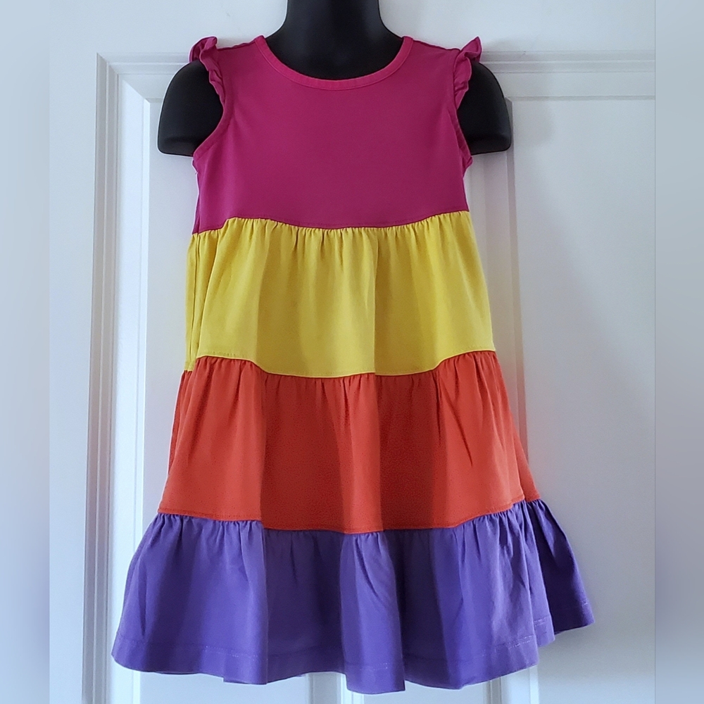 Toddler Girl's Cotton Slip-On Color Block Dress